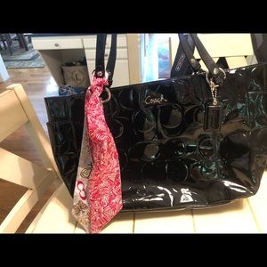 Large embossed Coach bag